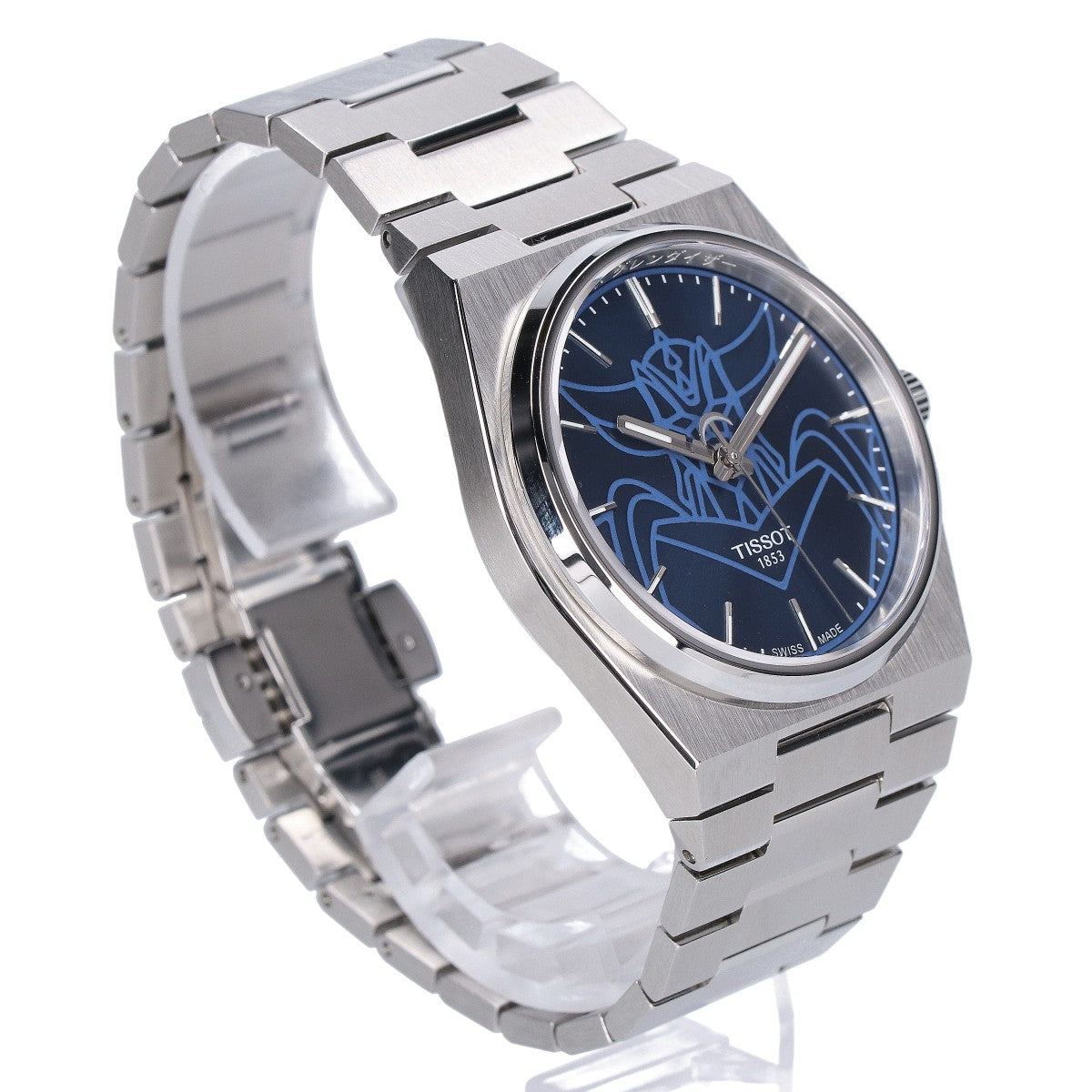 TISSOT ティソ 新品同様 T137.407.11.041.02 スペシャルエディション PRX UFO ロボ グレンダイザー シースルーバック ブルー文字盤 自動巻き 腕時計