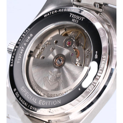 TISSOT ティソ 新品同様 T137.407.11.041.02 スペシャルエディション PRX UFO ロボ グレンダイザー シースルーバック ブルー文字盤 自動巻き 腕時計