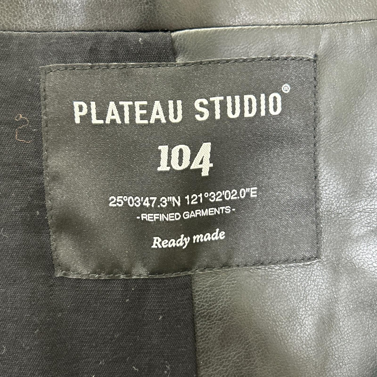 PLATEAU STUDIO プラトースタジオ PW21J04 ブラック レザー切り替え ピークドラペル ダブルジャケット ジャケット