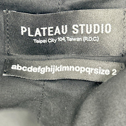 PLATEAU STUDIO プラトースタジオ PS21P07 ブラック コットン100 レースアップフレアパンツ ボトムス