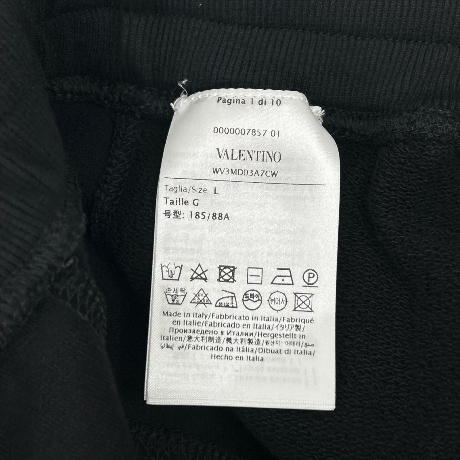 VALENTINO ヴァレンティノ WV3MD03A7CW VLTNロゴ パッチワーク スウェットパンツ ボトムス