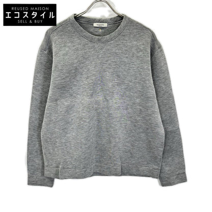 VALENTINO ヴァレンティノ グレー 前Vガゼット スタッズ スウェット トップス