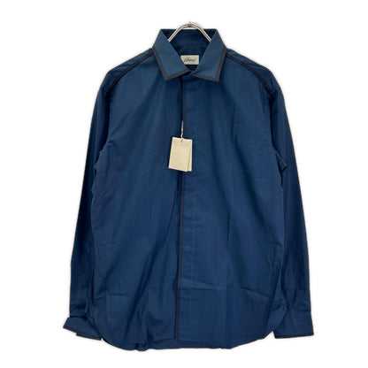 Brioni ブリオーニ ネイビー コットン100 長袖シャツ トップス