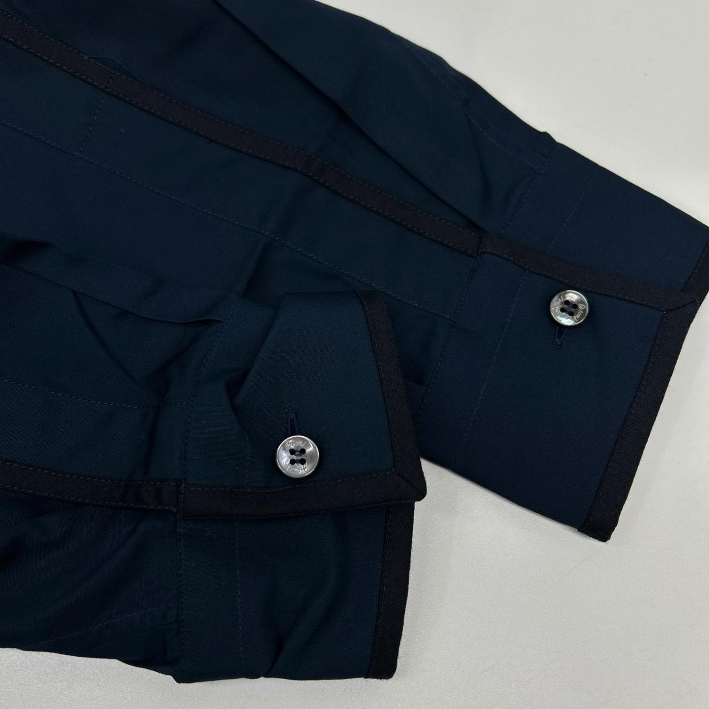 Brioni ブリオーニ ネイビー コットン100 長袖シャツ トップス