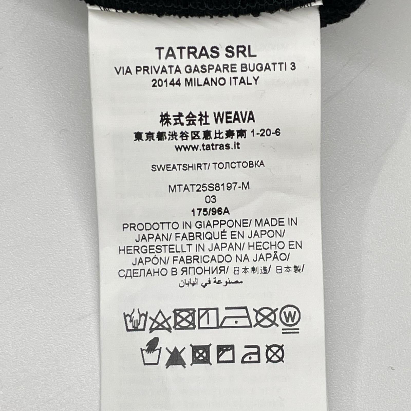 TATRAS タトラス 24AW MTAT25S8197 ブラック FIDASIO スウェット トップス