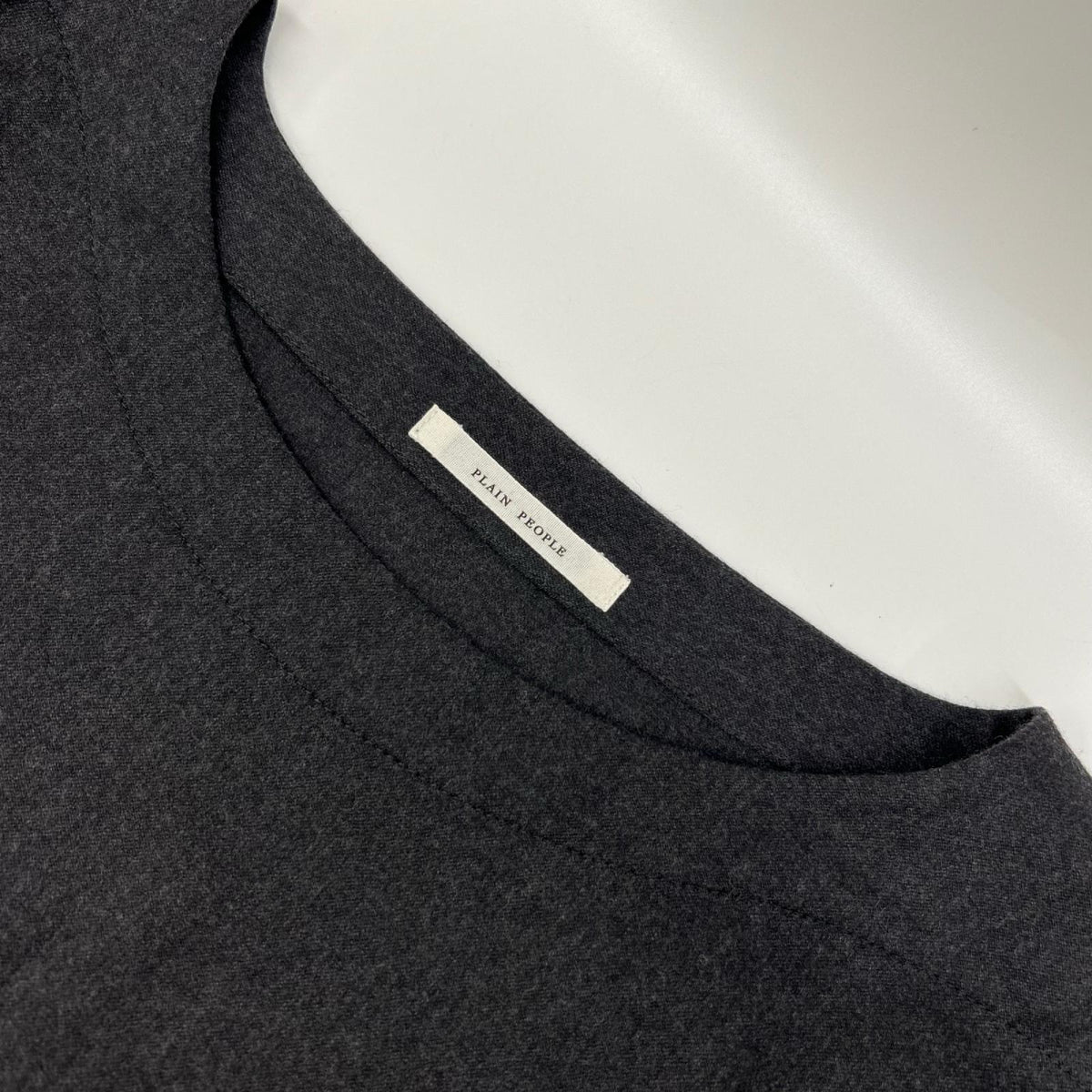 PLAIN PEOPLE プレインピープル H1553FA264 ブラック ウール 七分丈 ロングワンピース ワンピース