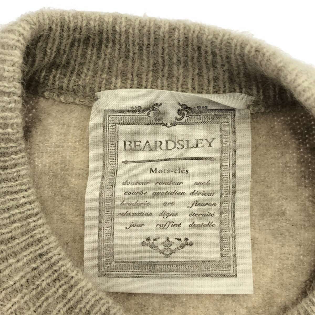 BEARDSLEY ビアズリー BEZ1002405A0016 アイボリー FOXプルオーバーニット トップス