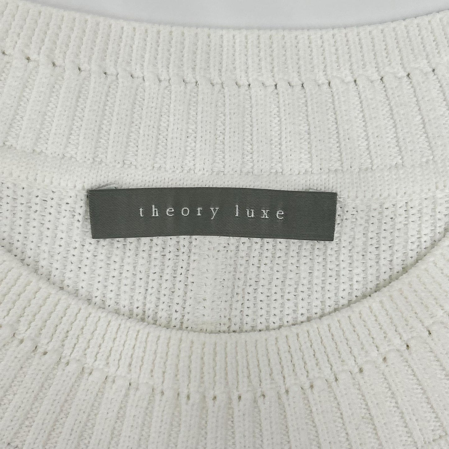 theory luxe セオリーリュクス 25年製 ホワイト アセテート 長袖ニット トップス