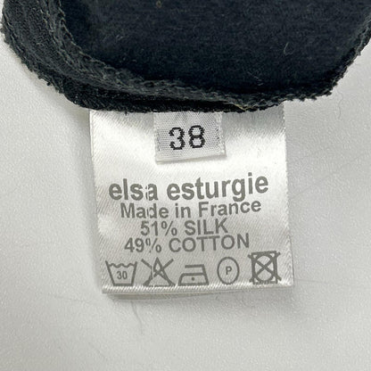 elsa esturgie エルザエストゥージー ブラック シルクコットン イージースカート スカート