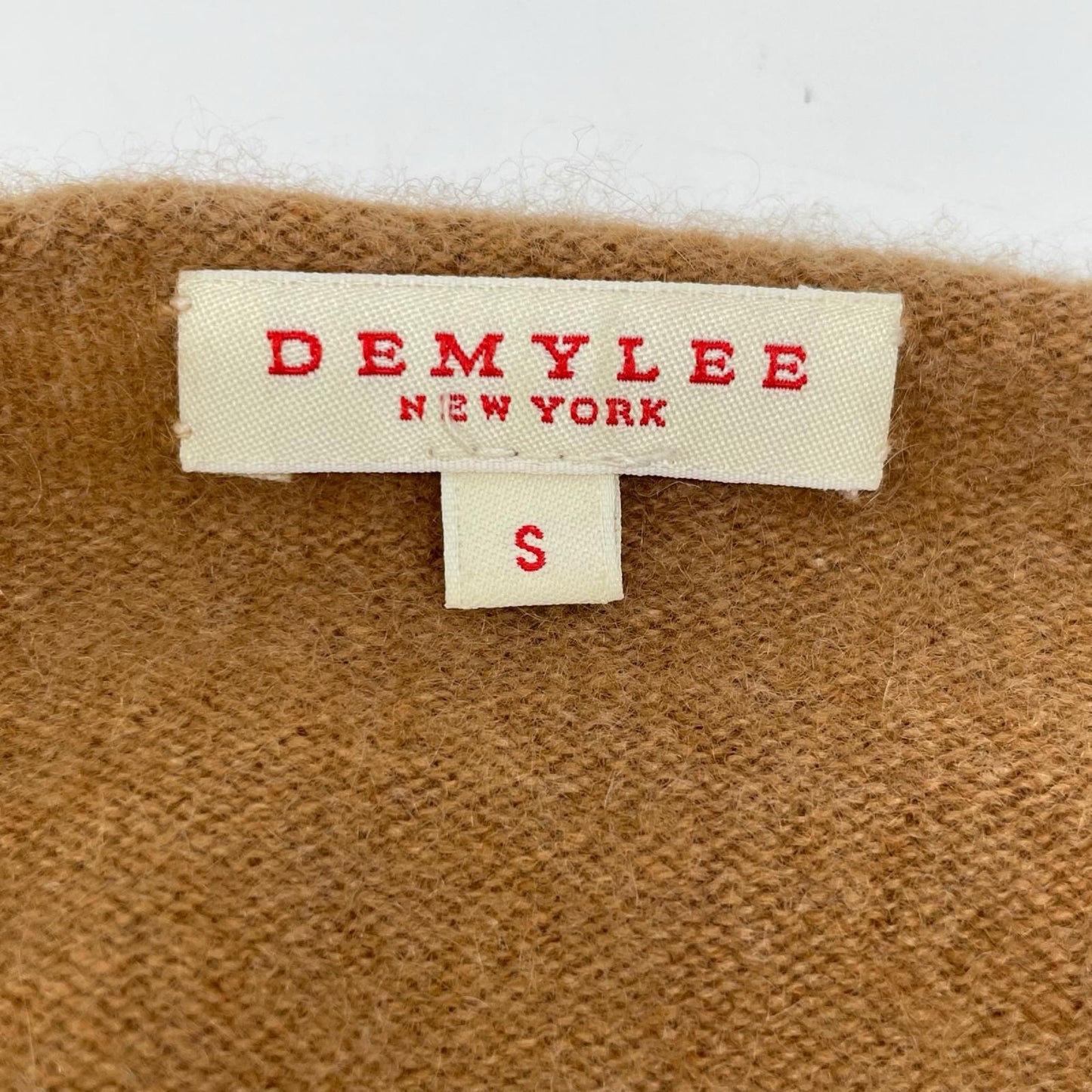 demylee デミリー ブラウン カシミア100 Vネックワンピース ワンピース