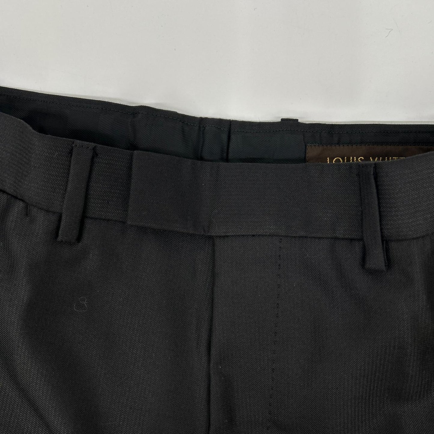 LOUIS VUITTON ルイヴィトン RM122F ブラック ウールシルク ピンストライプ 裏地ダミエ スーツセットアップ スーツ セットアップ
