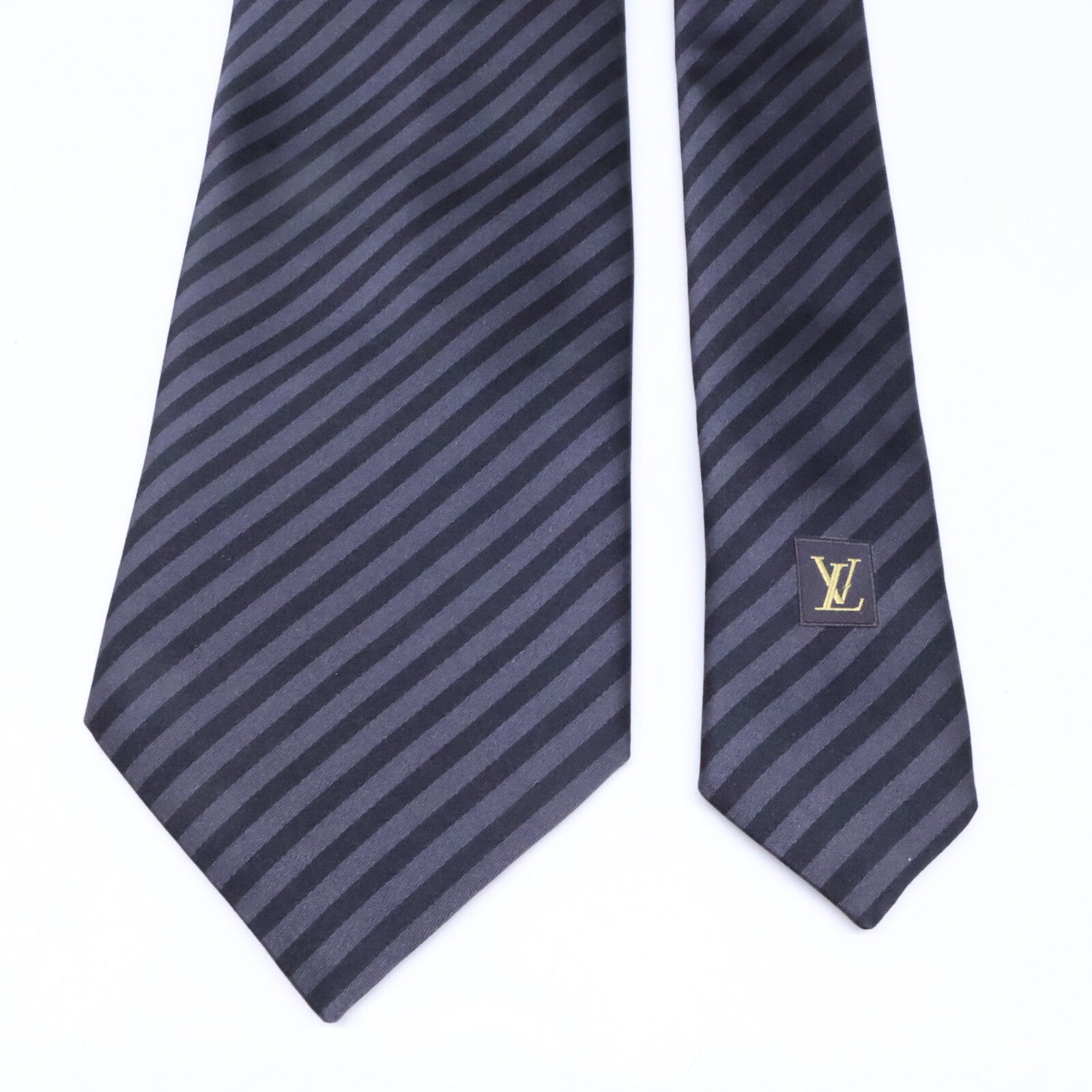 LOUIS VUITTON ルイヴィトン 【美品】ストライプ シルク ネクタイ