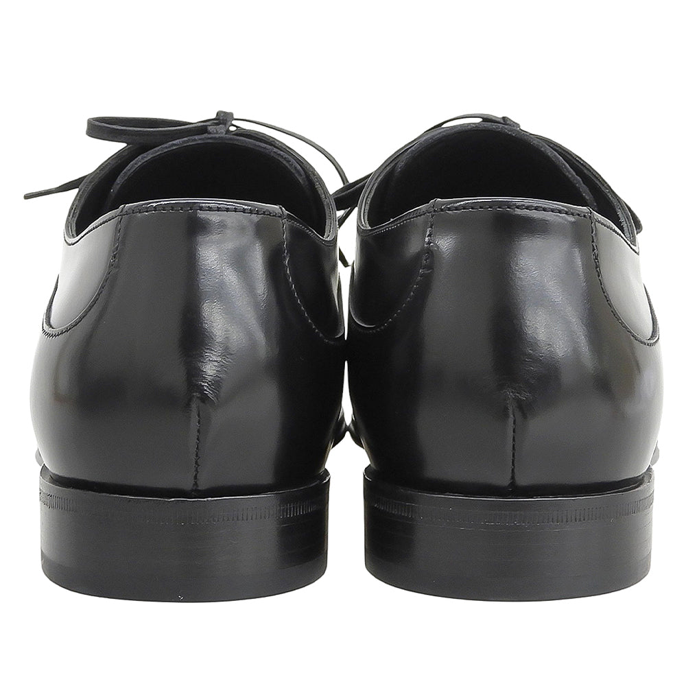 DOLCE&GABBANA ドルチェアンドガッバーナ 美品 レザー プレーントゥ ドレス シューズ メンズ ブラック 6 5981 シューズ