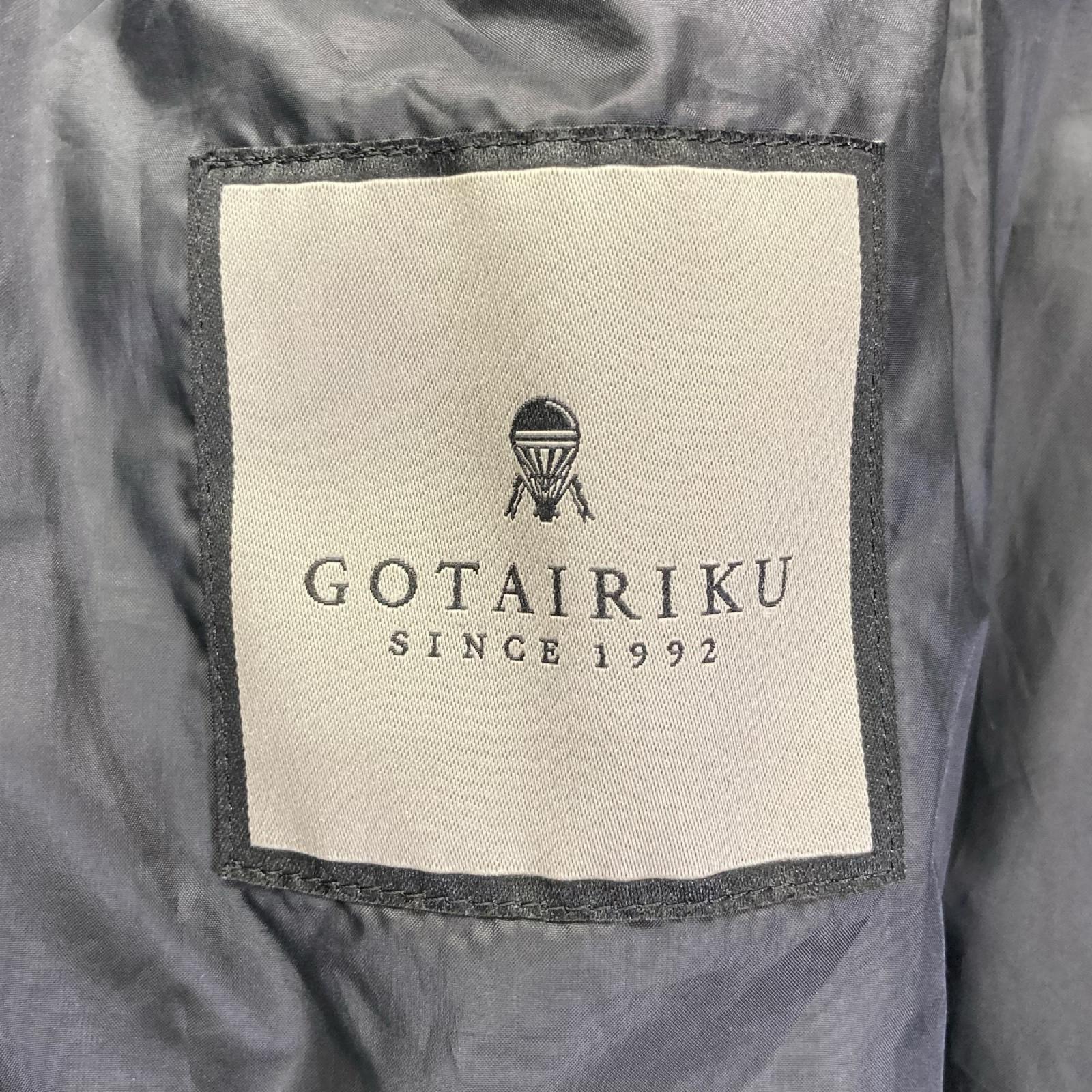 gotairiku 五大陸 ブラック ヘリンボーン ダウンライナー付き ステンカラーコート コート