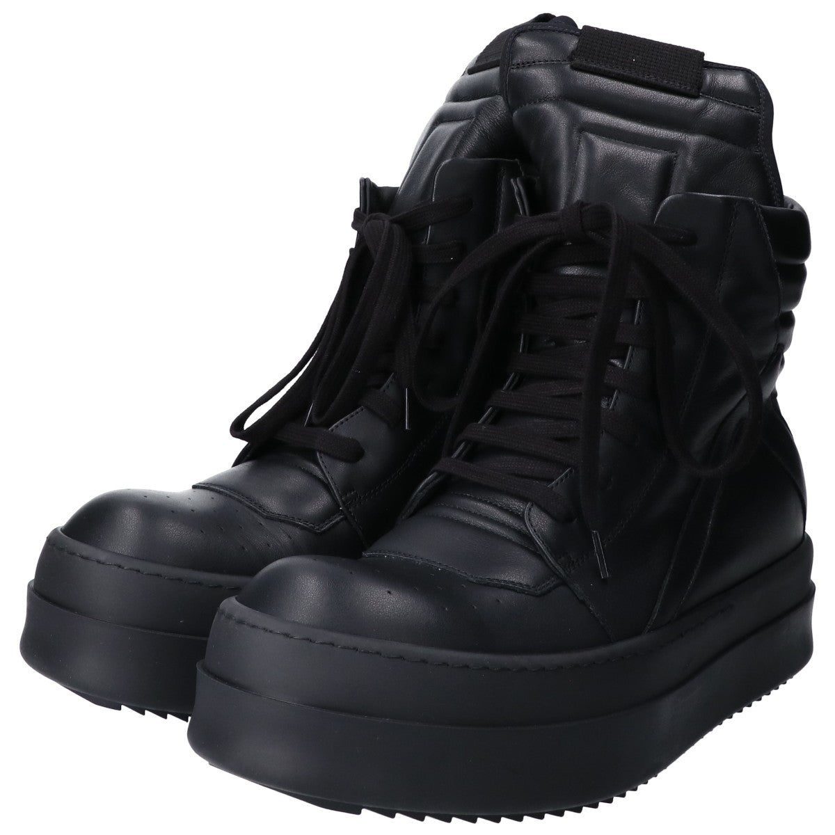 Rick Owens リックオウエンス RU02F4868LCO ブラック MEGA BUMPER GEOBASKET スニーカー シューズ