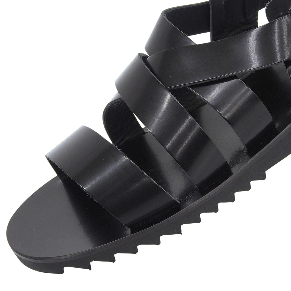 Paraboot パラブーツ 新品同様 GLOSS NOIR TIARE ティアレ サンダル シューズ レディース ブラック 38 シューズ