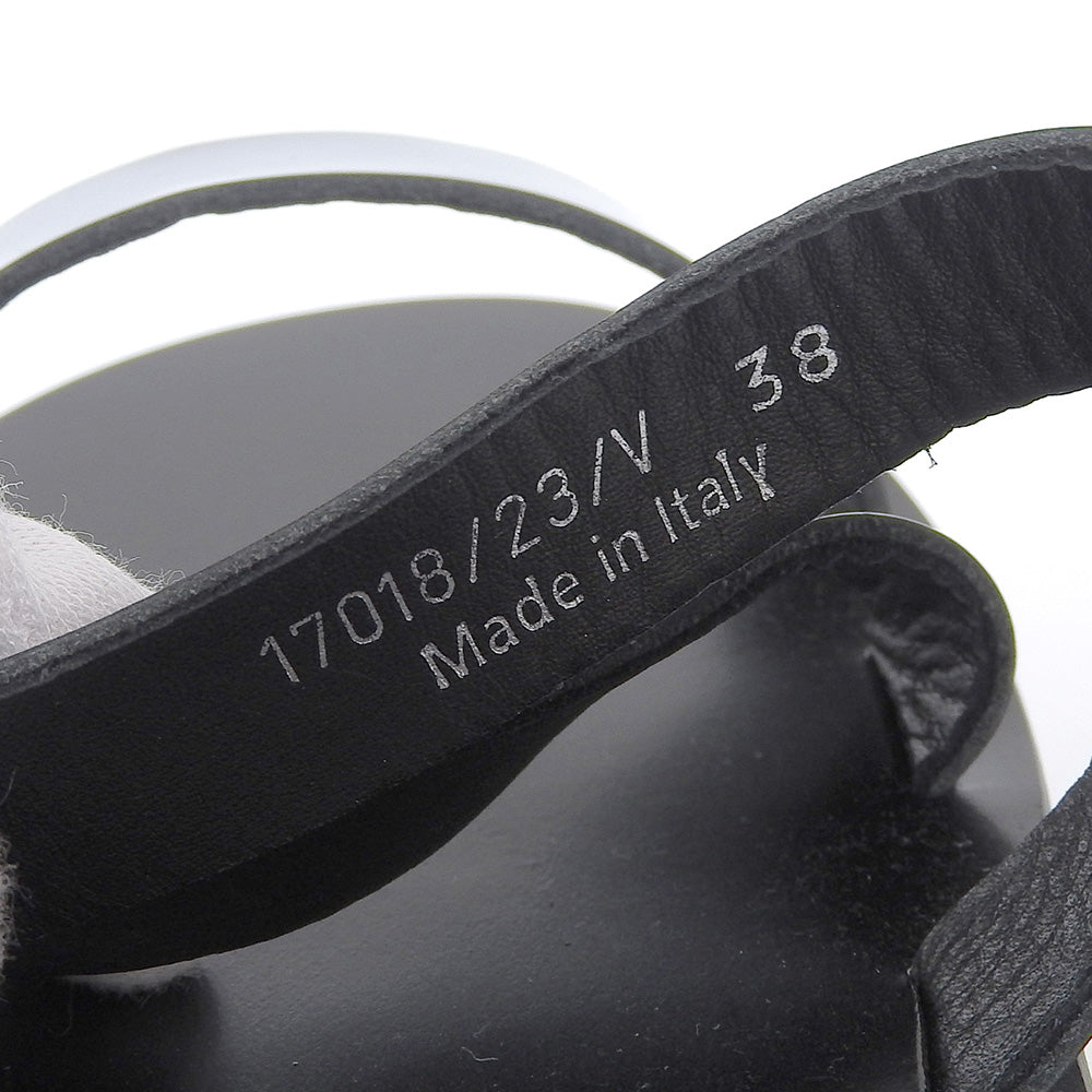 Paraboot パラブーツ 新品同様 GLOSS NOIR TIARE ティアレ サンダル シューズ レディース ブラック 38 シューズ