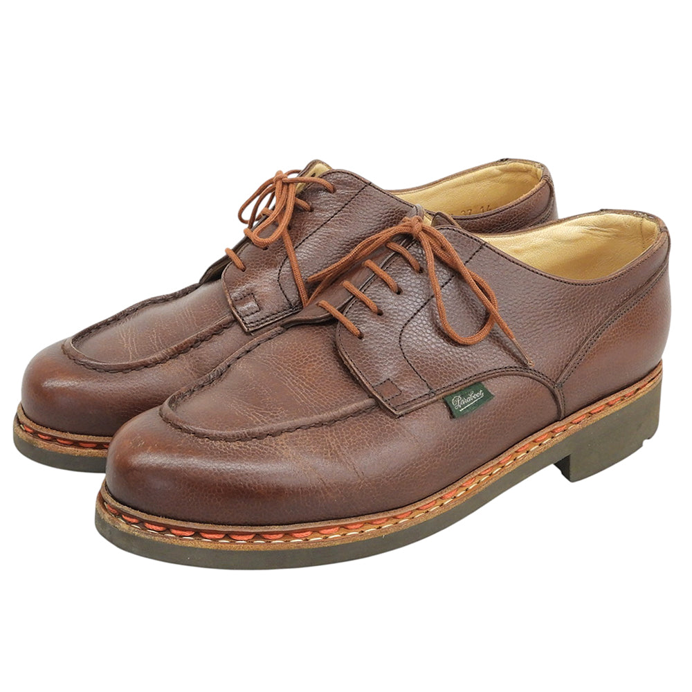 Paraboot パラブーツ 美品 BEAMS別注 シャンボード Uチップ シボ革 シューズ メンズ ブラウン 8 シューズ