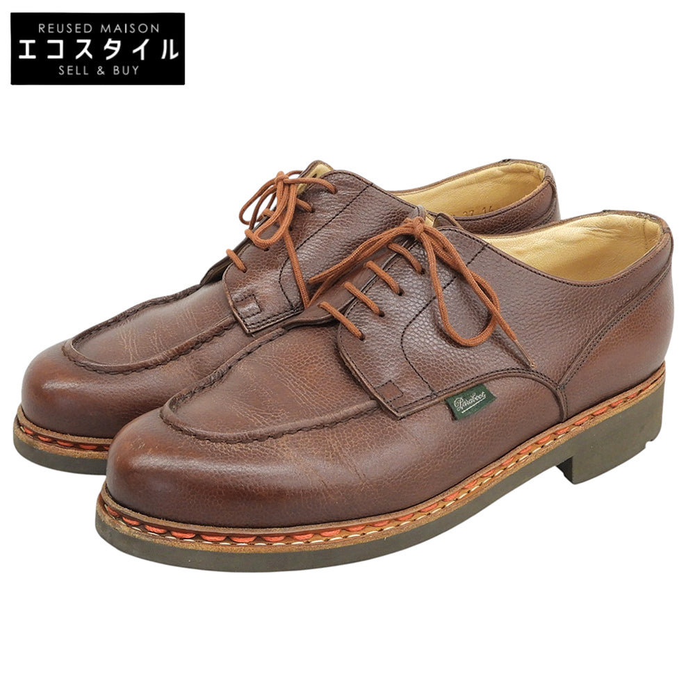 Paraboot パラブーツ 美品 BEAMS別注 シャンボード Uチップ シボ革 シューズ メンズ ブラウン 8 シューズ