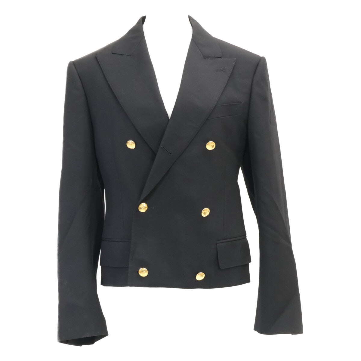 CELINE セリーヌ 【美品/国内正規】V15H650D 38NO ウールギャバジン コロンヌ ダブルブレスト ジャケット ジャケット