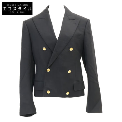CELINE セリーヌ 【美品/国内正規】V15H650D 38NO ウールギャバジン コロンヌ ダブルブレスト ジャケット ジャケット