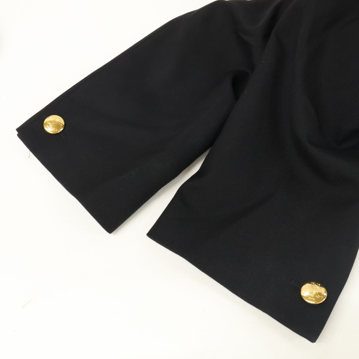 CELINE セリーヌ 【美品/国内正規】V15H650D 38NO ウールギャバジン コロンヌ ダブルブレスト ジャケット ジャケット