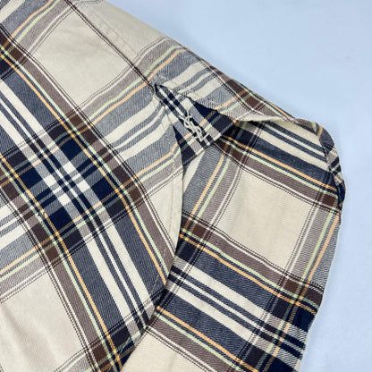 SAINT LAURENT PARIS サンローランパリ 838890 25FW ブラウン×ベージュ カサンドラ ラヴァリエールシャツ トップス