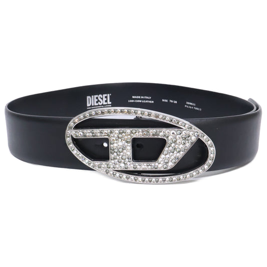 DIESEL ディーゼル 【美品】X09611 P6364 T8013 ビジューバックル レザー ベルト