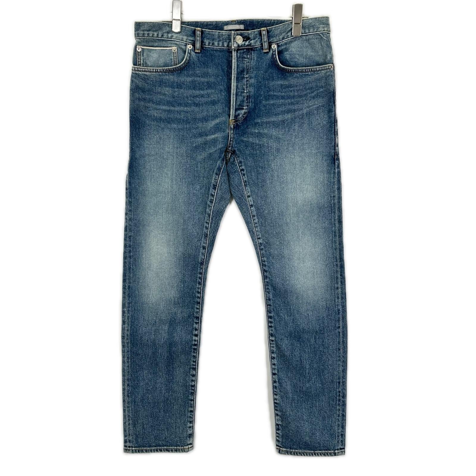 DIOR ディオール 213DS15AY988 アトリエ SLIM17 REGULAR レザーパッチ デニムパンツ ボトムス