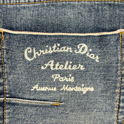 DIOR ディオール 213DS15AY988 アトリエ SLIM17 REGULAR レザーパッチ デニムパンツ ボトムス