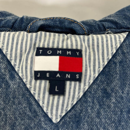 TOMMYHILFIGER トミーヒルフィガー インディゴ ライトブルー デニムパデッドフードジャケット ジャケット
