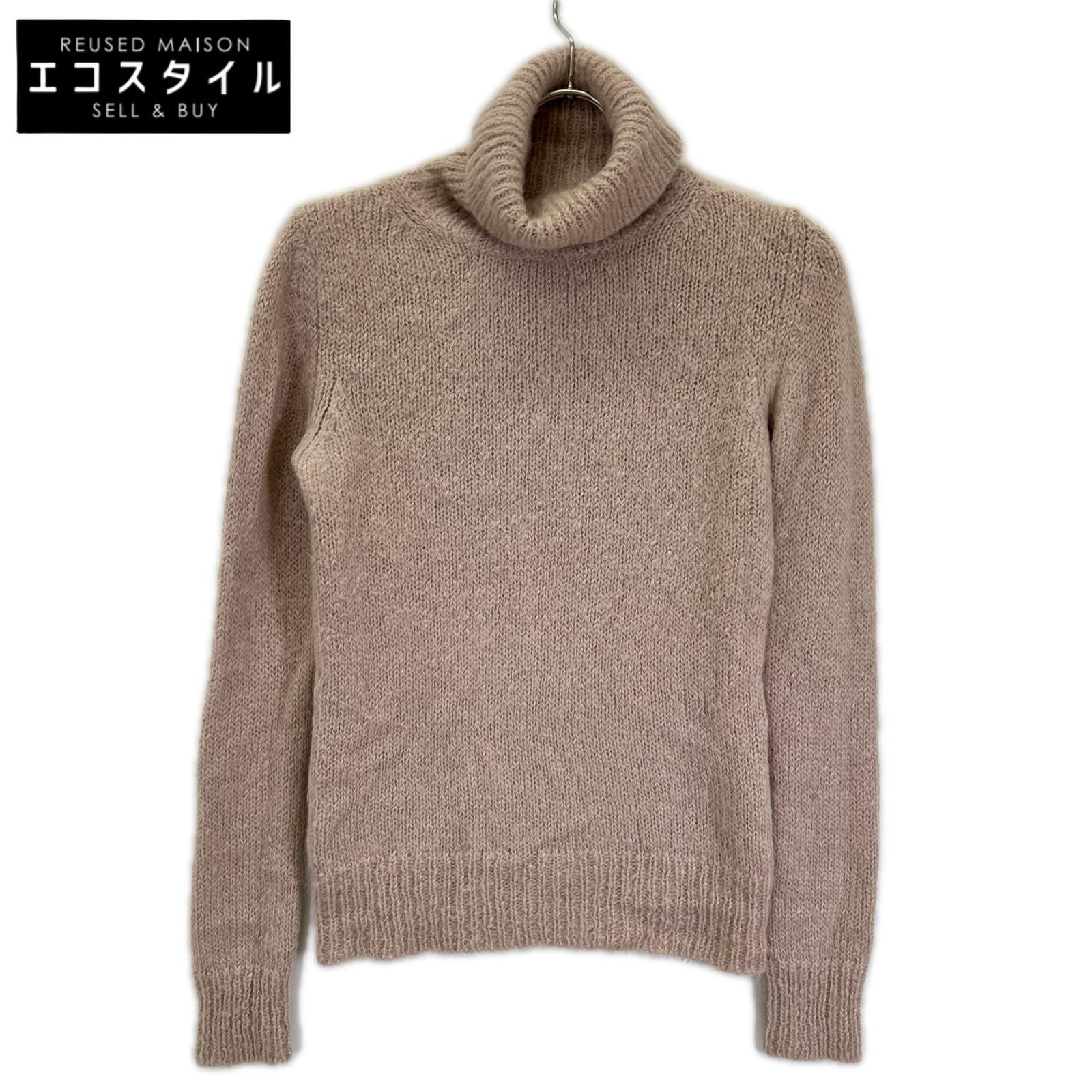 DRIES VAN NOTEN ドリスヴァンノッテン ベージュ アルパカ×メリノウール タートルネック ニット トップス