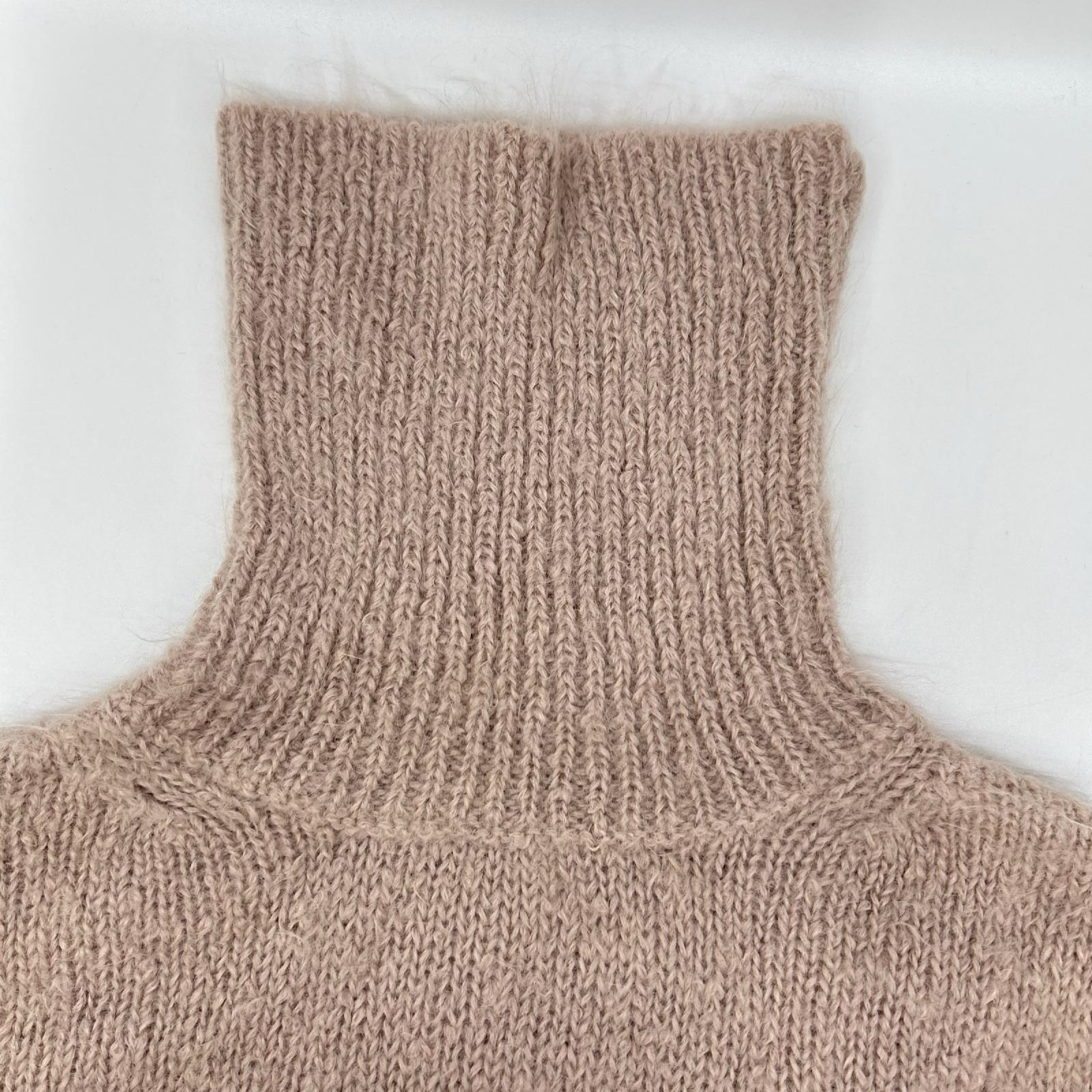 DRIES VAN NOTEN ドリスヴァンノッテン ベージュ アルパカ×メリノウール タートルネック ニット トップス