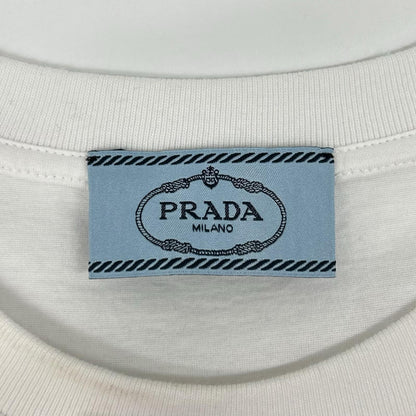 PRADA プラダ 17年 ホワイト デタッチャブル ピンクフリル Tシャツ トップス