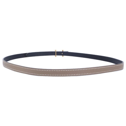HERMES エルメス Y刻 モールH ミニバックル ブラック/エトゥープ ベルト