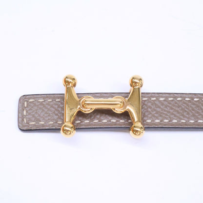 HERMES エルメス Y刻 モールH ミニバックル ブラック/エトゥープ ベルト