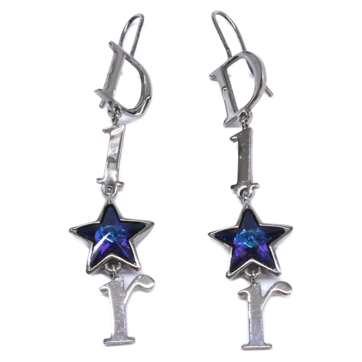 DIOR ディオール ブルースター ロゴ ダングル ピアス