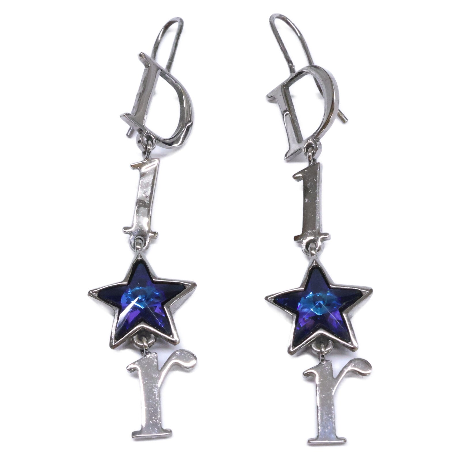 DIOR ディオール ブルースター ロゴ ダングル ピアス