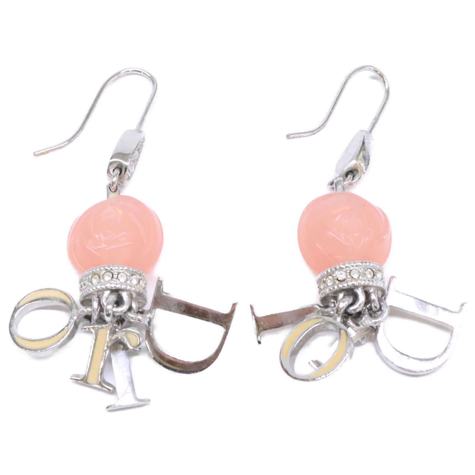 DIOR ディオール ローズモチーフ ロゴ ピアス