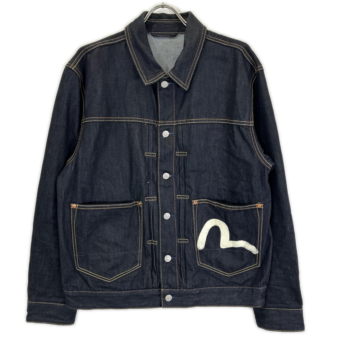 EVISU エヴィス 2ESHTM5DJ1241 インディゴ エクリュカモメプリント デニムジャケット ジャケット