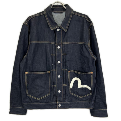 EVISU エヴィス 2ESHTM5DJ1241 インディゴ エクリュカモメプリント デニムジャケット ジャケット
