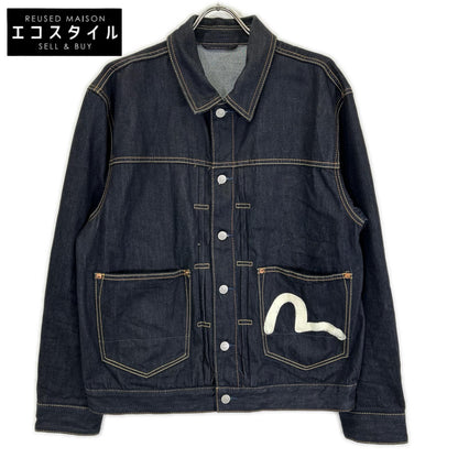 EVISU エヴィス 2ESHTM5DJ1241 インディゴ エクリュカモメプリント デニムジャケット ジャケット