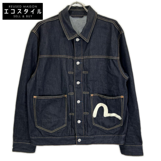 EVISU エヴィス 2ESHTM5DJ1241 インディゴ エクリュカモメプリント デニムジャケット ジャケット