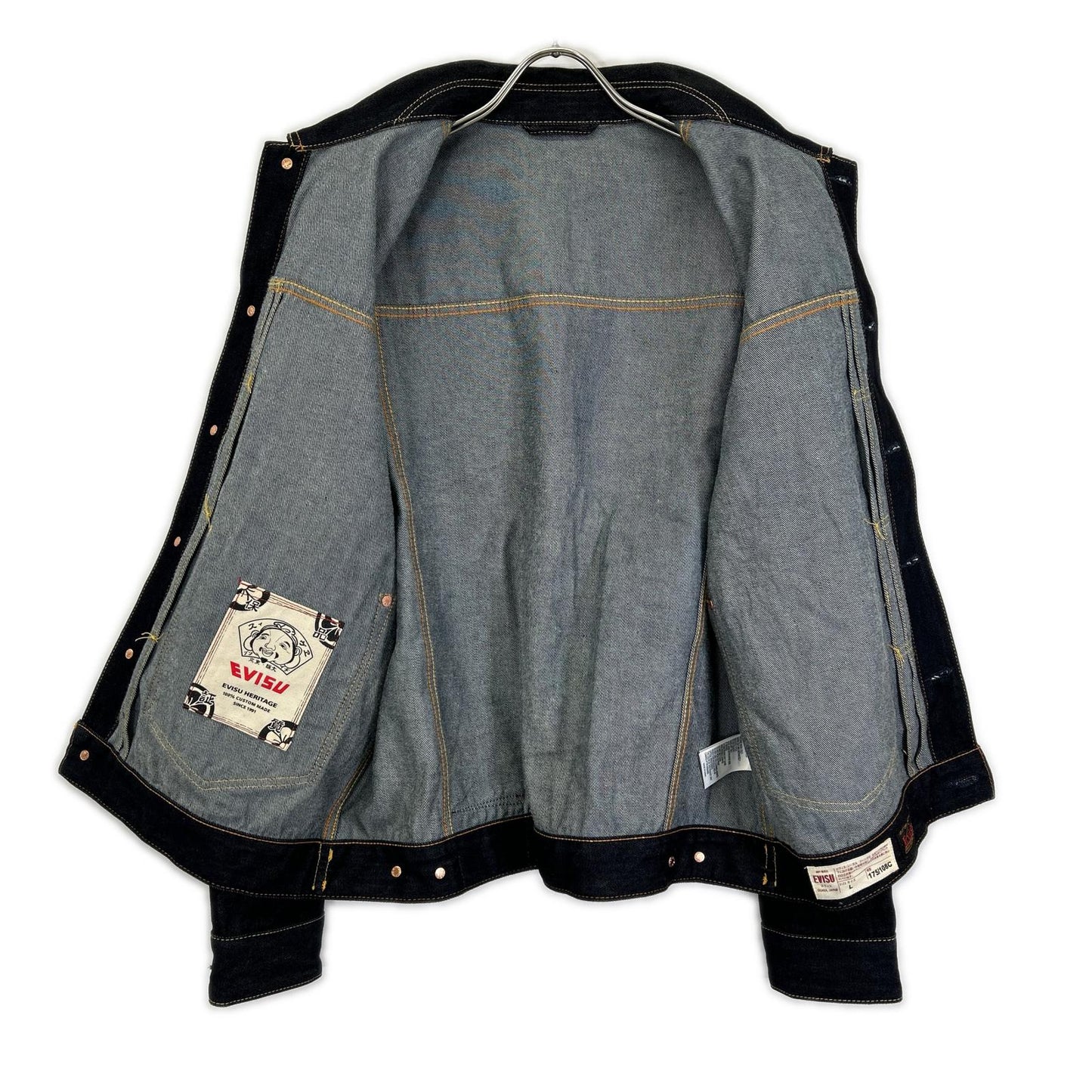 EVISU エヴィス 2ESHTM5DJ1241 インディゴ エクリュカモメプリント デニムジャケット ジャケット