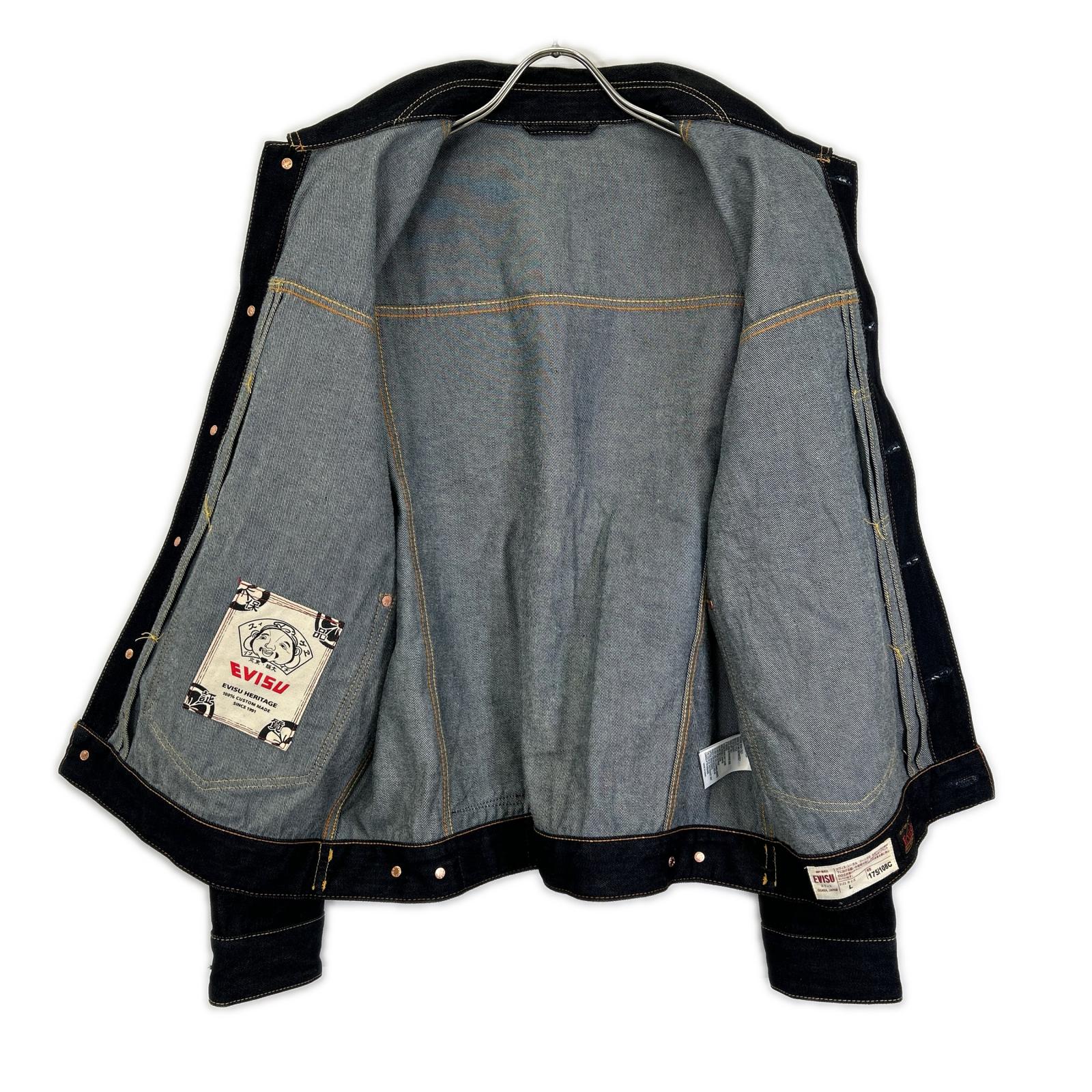 EVISU エヴィス 2ESHTM5DJ1241 インディゴ エクリュカモメプリント デニムジャケット ジャケット