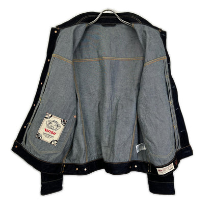 EVISU エヴィス 2ESHTM5DJ1241 インディゴ エクリュカモメプリント デニムジャケット ジャケット