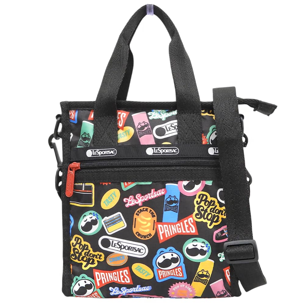 LESPORTSAC レスポートサック 美品 Pringles MINI N/S TOTE 2WAY バッグ ショルダーバッグ レディース ブラック ショルダーバッグ