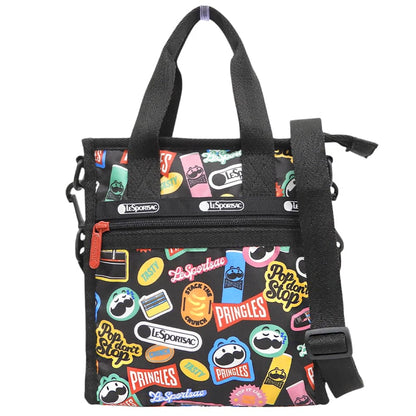 LESPORTSAC レスポートサック 美品 Pringles MINI N/S TOTE 2WAY バッグ ショルダーバッグ レディース ブラック ショルダーバッグ