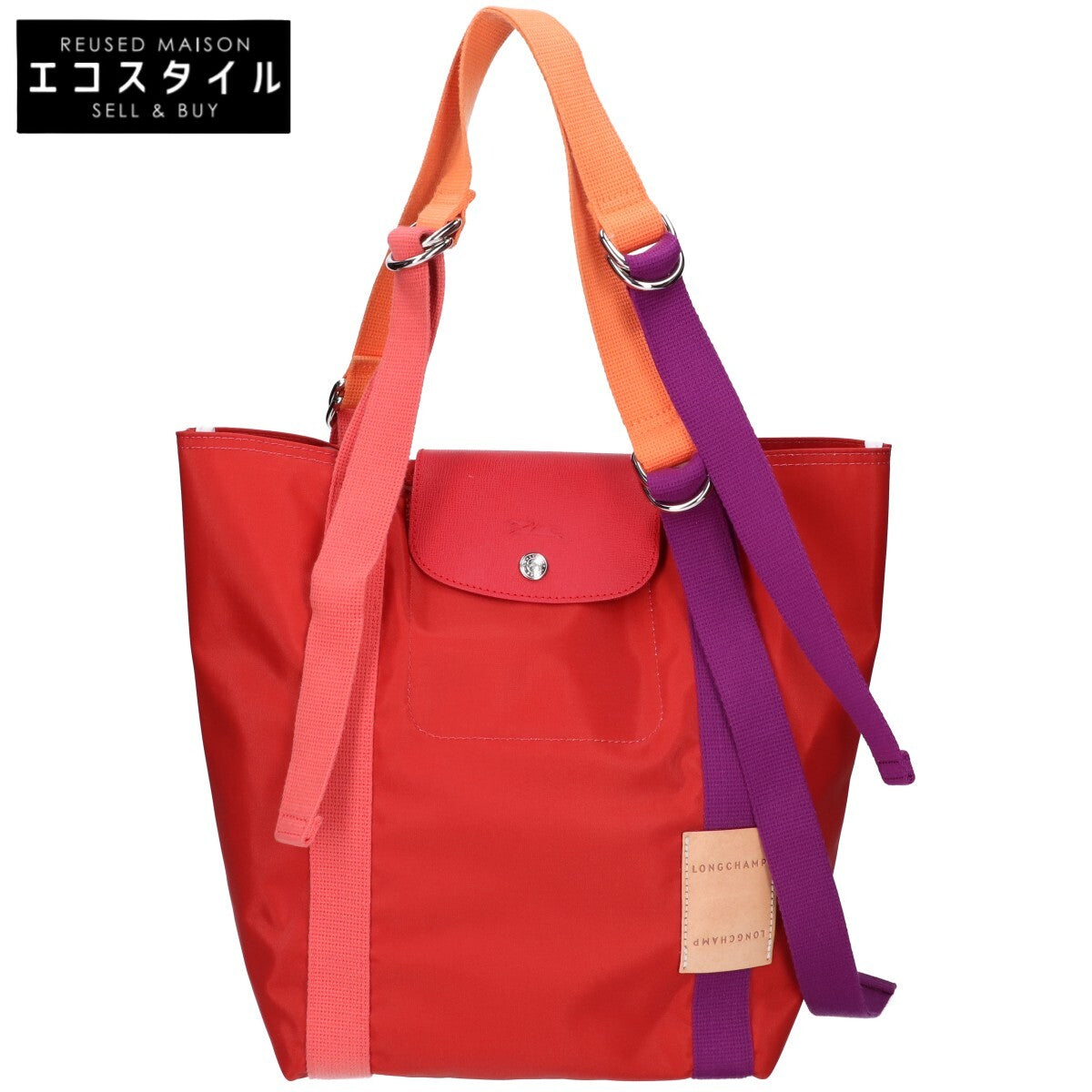 Longchamp ロンシャン レッド リプレイ ルプリアージュ トート トートバッグ