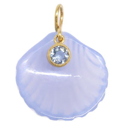 Marie-Helene de Taillac マリーエレーヌドゥタイヤック 【美品】22K カラーストーン シェル チャーム ペンダントトップ